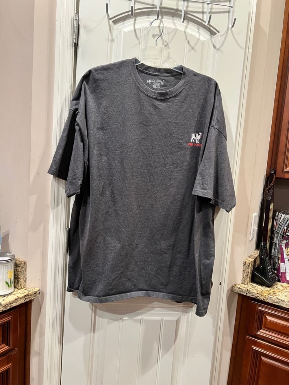 Big Dogs Charcoal Gray Short Sleeve Graphic Tee Shirt Sz 4x